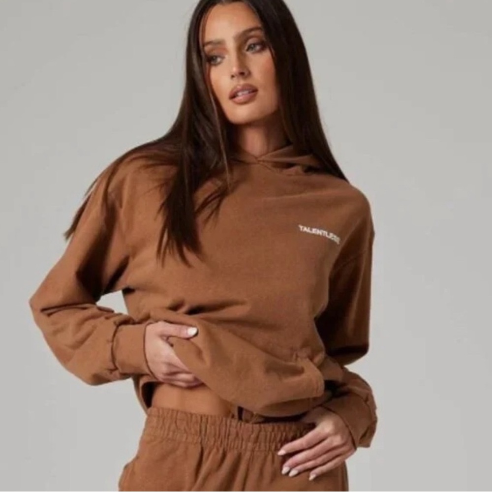 Talentless Sweat Set Toffee Hoodie and Pants Lounge Set Size Small